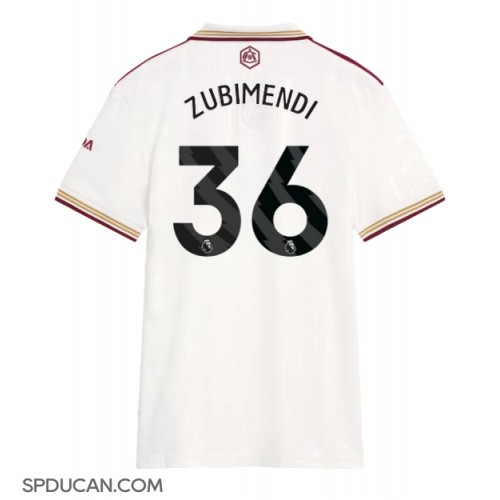 Zenski Nogometni Dres Arsenal Martin Zubimendi #36 Rezervni 2025-26 Kratak Rukav